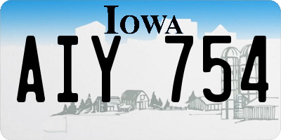 IA license plate AIY754