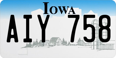 IA license plate AIY758