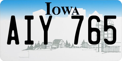 IA license plate AIY765