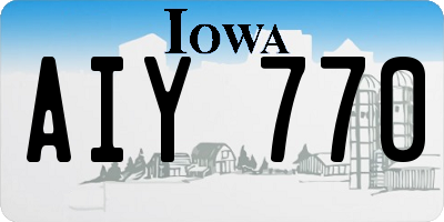 IA license plate AIY770