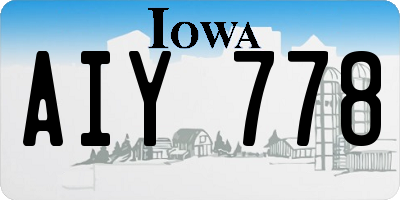 IA license plate AIY778