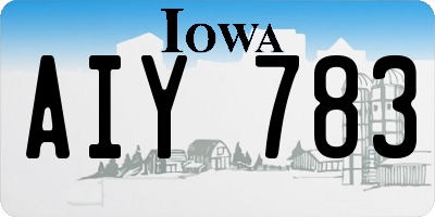 IA license plate AIY783