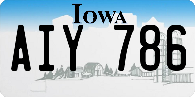 IA license plate AIY786