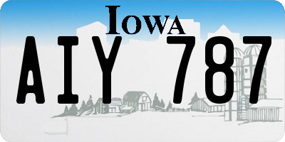 IA license plate AIY787