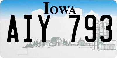 IA license plate AIY793