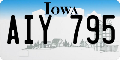 IA license plate AIY795