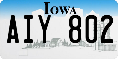 IA license plate AIY802
