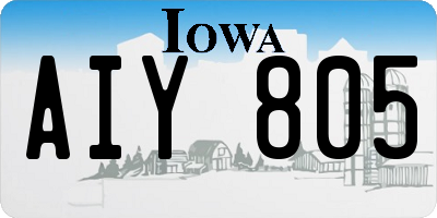 IA license plate AIY805