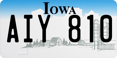 IA license plate AIY810