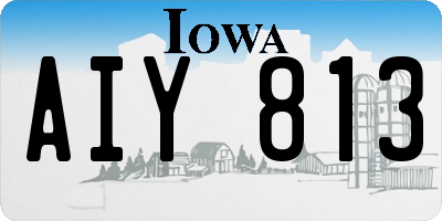 IA license plate AIY813