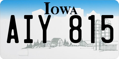 IA license plate AIY815