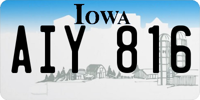 IA license plate AIY816