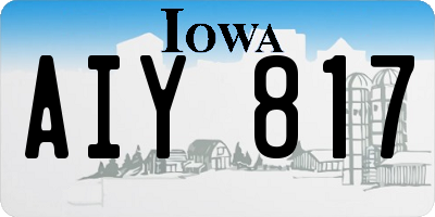 IA license plate AIY817