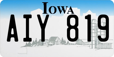 IA license plate AIY819