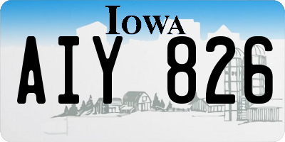 IA license plate AIY826