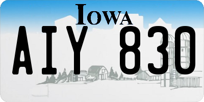 IA license plate AIY830