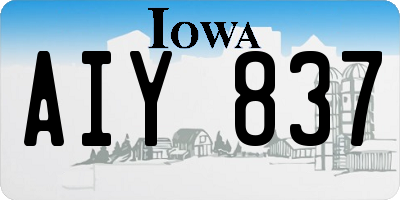 IA license plate AIY837