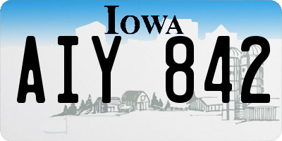 IA license plate AIY842