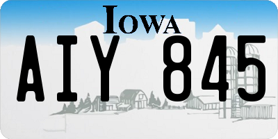 IA license plate AIY845