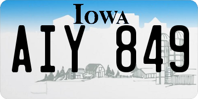IA license plate AIY849