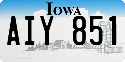 IA license plate AIY851