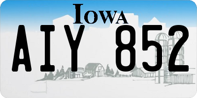 IA license plate AIY852