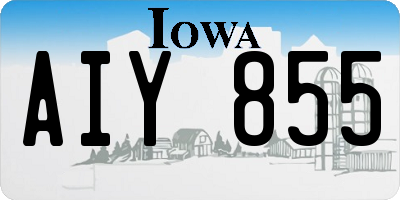 IA license plate AIY855