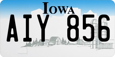 IA license plate AIY856