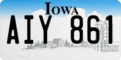 IA license plate AIY861