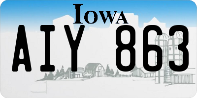 IA license plate AIY863