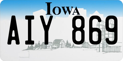 IA license plate AIY869