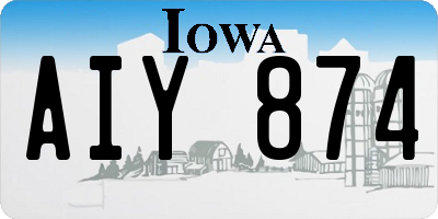 IA license plate AIY874