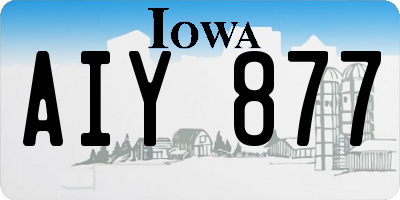 IA license plate AIY877