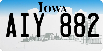 IA license plate AIY882