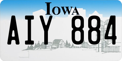 IA license plate AIY884