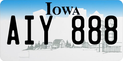 IA license plate AIY888