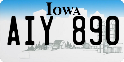 IA license plate AIY890