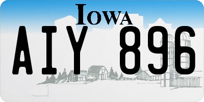 IA license plate AIY896