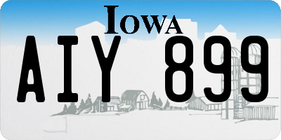 IA license plate AIY899