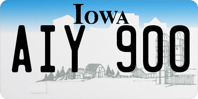 IA license plate AIY900