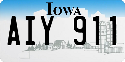 IA license plate AIY911