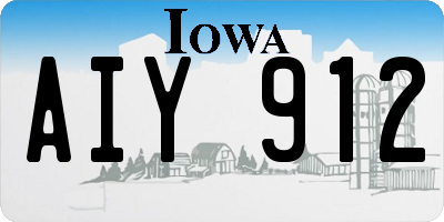 IA license plate AIY912