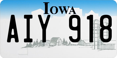 IA license plate AIY918