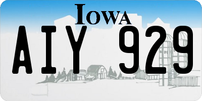 IA license plate AIY929