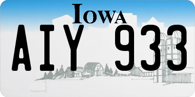 IA license plate AIY933