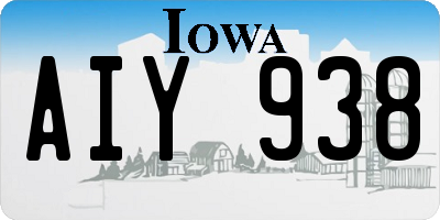 IA license plate AIY938