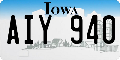 IA license plate AIY940