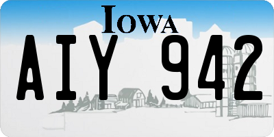 IA license plate AIY942