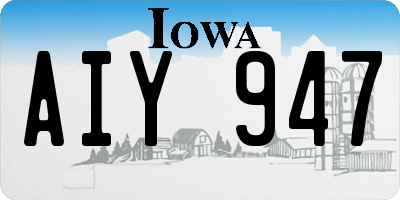IA license plate AIY947