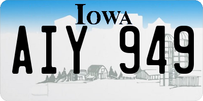 IA license plate AIY949